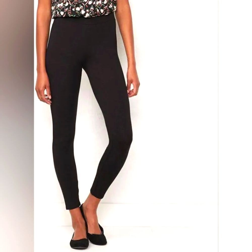 LC Lauren Conrad Mid Rise Leggings, Black, Size S